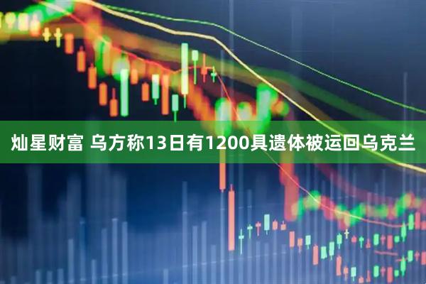 灿星财富 乌方称13日有1200具遗体被运回乌克兰